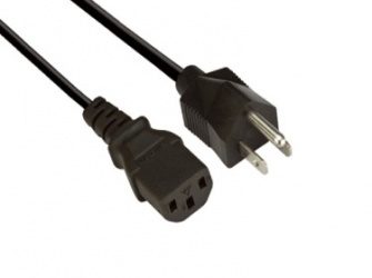 Vcom Cable de Poder CE031-3.0, Macho/Hembra, 3 Metros, Negro 