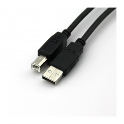 Vcom Cable USB A Macho - USB B Macho, 1.8 Metros, Negro 