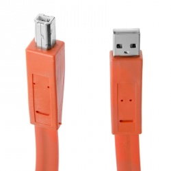 Vcom Cable USB A Macho - USB B Macho, 1.8 Metros, Naranja 