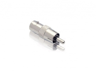Venti Conector BNC Macho - RCA Hembra, Cromo 