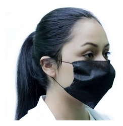 Ventronic Cubrebocas Desechable Económico, Negro, 100 Piezas 