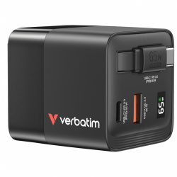 Verbatim Cargador de Pared 32217, 65W, 20V, 1 x USB-A 1 x USB-C  
