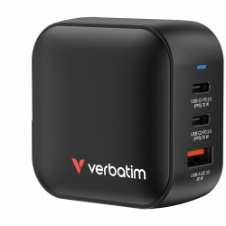 Verbatim Cargador de Pared 32229, 70W, 20V, 1 x USB-A 2 x USB-C  