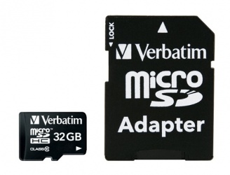 Memoria Flash Verbatim, 32GB microSDHC Clase 10, con Adaptador 