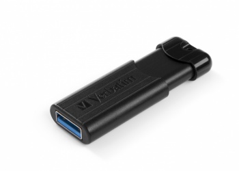 Memoria USB Verbatim PinStripe, 32GB, USB 3.0, Negro 