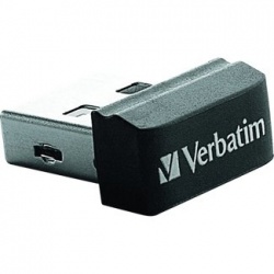 Memoria USB Verbatim Store' n' Go Nano, 16GB, USB 2.0, Negro, con Adaptador Micro USB 