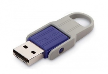 Memoria USB Verbatim 70041, 32GB, USB 2.0, Azul/Gris 