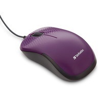 Mouse Verbatim Óptico 70235, Alámbrico, USB A, Púrpura 