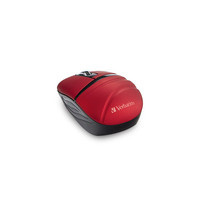 Mouse Mini Verbatim Óptico 70706, RF Inalámbrico, USB, Rojo 