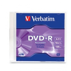 Verbatim Disco Vírgen para DVD, DVD+R, 4.7GB, 16x, 1 Pieza 