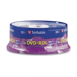 Verbatim Torre de Discos Virgenes para DVD, DVD+R Double Layer, 20 Discos 