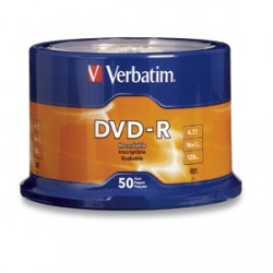 Verbatim 95524 Torre de Discos Virgenes para DVD, DVD-R, 16x, 50 Discos 