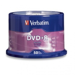 Verbatim Discos Virgenes para DVD, DVD-R, 16x, 4.7GB, 50 Piezas 