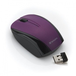 Mouse Verbatim Nano Óptico 96899, Inalámbrico, USb 2.0, Morado 