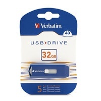 Memoria USB Verbatim 97408, 32GB, USB 2.0, Azul 