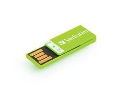 Memoria USB Verbatim Clip-it, 4GB, USB 2.0, Verde 