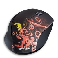 Mouse Verbatim Óptico 97782, Inalámbrico, Marrón/Naranja 