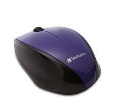 Mouse Verbatim Óptico Multi-Trac LED Azul, Inalámbrico, Morado 