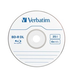 Verbatim Torre de Discos Virgenes para Blu-Ray, BD-R DL, 6x, 50GB, 25 Discos 