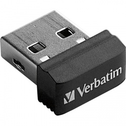 Memoria USB Verbatim 98365, 64GB, USB 2.0, Negro 