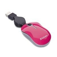 Mouse Verbatim Óptico 98618, Alámbrico, USB, Rosa 