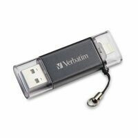 Memoria USB Verbatim Store ‘n’ Go Dual, 128GB, USB 3.2/Lightning, Negro 