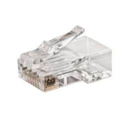 Vertical Cable Plug Modular RJ-45 Cat6/6A, Transparente, 100 Piezas 