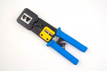 Vertical Cable Pinza Ponchadora 078-2152/EZC, RJ-45, Negro/Azul 