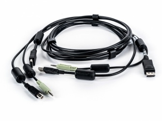 Vertiv Cable USB/3.5mm/DP Macho - USB/3.5mm/DP Macho, 1.8 Metros, Negro 