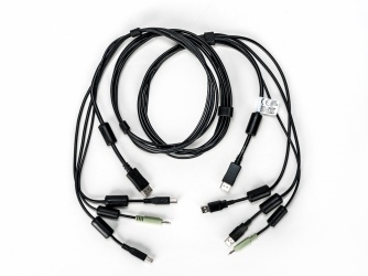 Vertiv Cable DisplayPort/2x USB/3.5mm Macho - DisplayPort/2x USB/3.5mm Macho, 1.8 Metros, Negro 