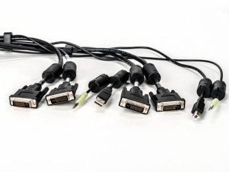 Vertiv Cable KVM CBL0152, 2x DVI/USB/3.5mm Macho - 2x DVI/USB/3.5mm Macho, 1.8 Metros, Negro 