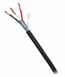 Viakon Bobina de Cable Blindado, 3 Conectores de 18AWG, 305 Metros, Negro 