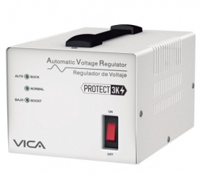 Regulador Vica Protect 3K, 1800W, 3000VA, Entrada 120V, 4 Contactos 