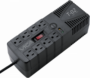 Regulador Vica T-02, 300J, 700W, Entrada 127V, 8 Contactos 