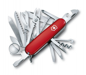Victorinox Navaja de Bolsillo Swiss Champ, 33 Usos, Rojo 