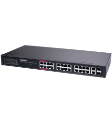 Switch Vivotek AW-GEL-285A-380, 24 Puertos Gigabit Ethernet 10/100/1000 24 x PoE 90W, 2 Puertos SFP, 56 Gbit/s, 8000 Entradas, Administrado  