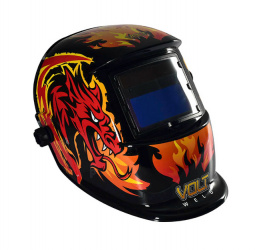 Volt Careta Electrónica para Soldar VOL-CEDRAGON, Sombra Variable, 2 Sensores, Negro/Multicolor 