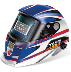 Volt Careta Electrónica para Soldar VOL-CEF1, Sombra Variable, 2 Sensores, Azul/Blanco 