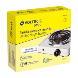 Volteck Parrilla Electrica PAEL-1CP, 750W, Blanco 