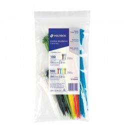 Volteck Cintillo 44019, Negro/Azul/Rojo/Natural/Verde/Amarillo, 200 piezas 