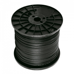 Volteck Bobina de Cable Coaxial RG6, 300 Metros, Negro 