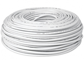 Volteck Bobina de Cable de Cobre con Aislamiento, 100 Metros, Blanco 