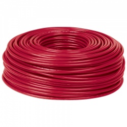 Volteck Bobina de Cable de Cobre con Aislamiento, 100 Metros, Rojo 