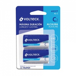 Volteck Pila Alcalina C, 1.5V, 2 Piezas 