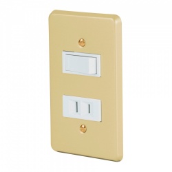 Volteck Placa Armada Contactor e Interruptor, Oro 