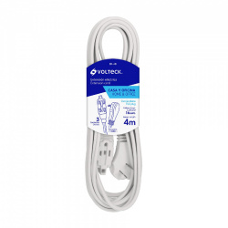 Volteck Extensión ED-4B, 4 Metros, Blanco 