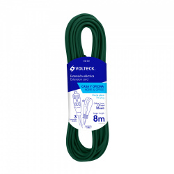Volteck Extensión ED-8V, 8 Metros, Verde 