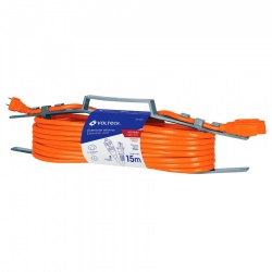 Volteck Extensión de Uso Rudo 48048, 15 Metros, Naranja 