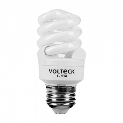 Volteck Foco LED Mini F-7EM, Luz Fría, Base E26, 7W, 350 Lúmenes, Blanco, Ahorro del Ahorro del 80% vs Foco Tradicional 60W 