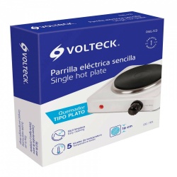 Volteck Parrilla Electrica PAEL-1CD, 1000W, Blanco 